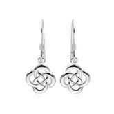 Celtic Infinity Knot Sterling Silver Earrings